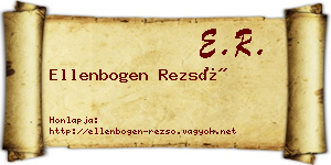 Ellenbogen Rezső névjegykártya